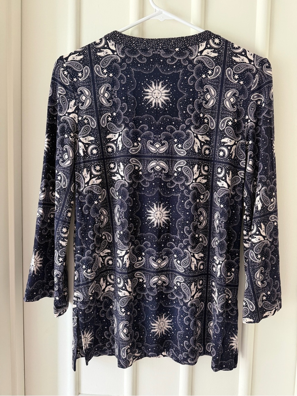 Johnny Was Runa Button Front Henley Tee - Picture 4 of 10